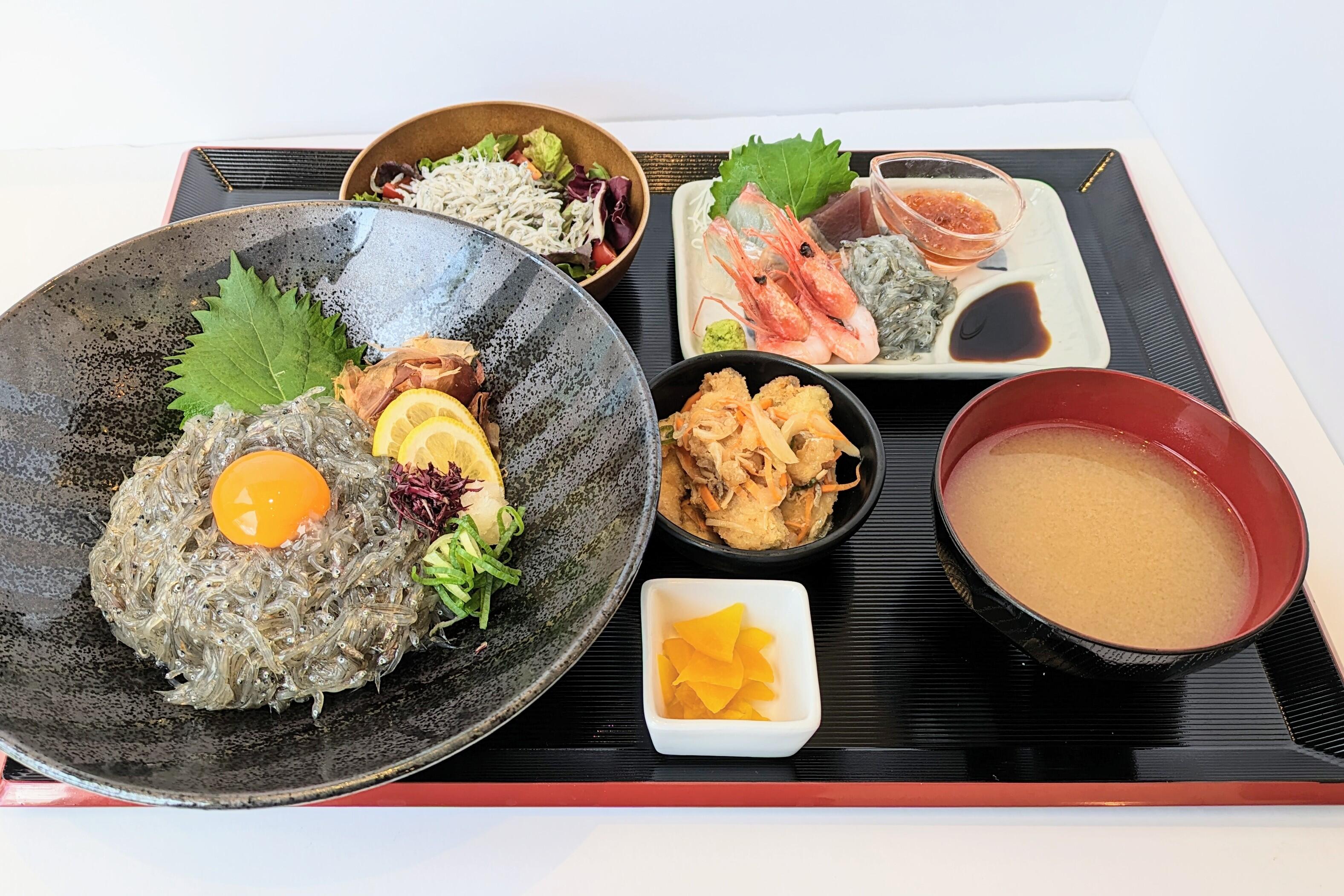 生しらす丼刺身定食